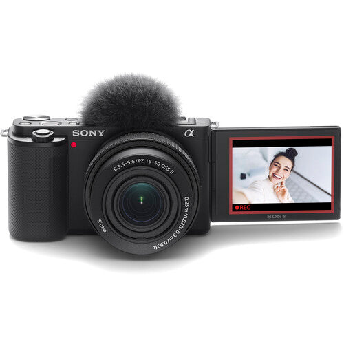 Sony ZV-E10 Mirrorless Camera with E PZ 16-50mm f3.5-5.6 OSS II Lens (Black)