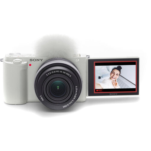 Sony ZV-E10 Mirrorless Camera with E PZ 16-50mm f3.5-5.6 OSS II Lens (White)