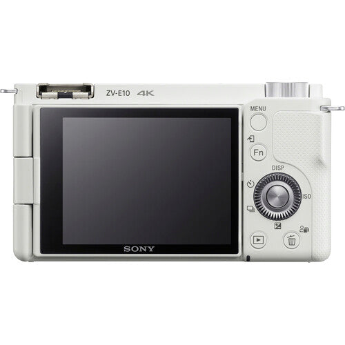 Sony ZV-E10 Mirrorless Camera with E PZ 16-50mm f3.5-5.6 OSS II Lens (White)