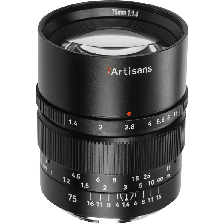 7Artisans 75mm F1.4 Lens for Panasonic Leica Sigma L Mount (Black)