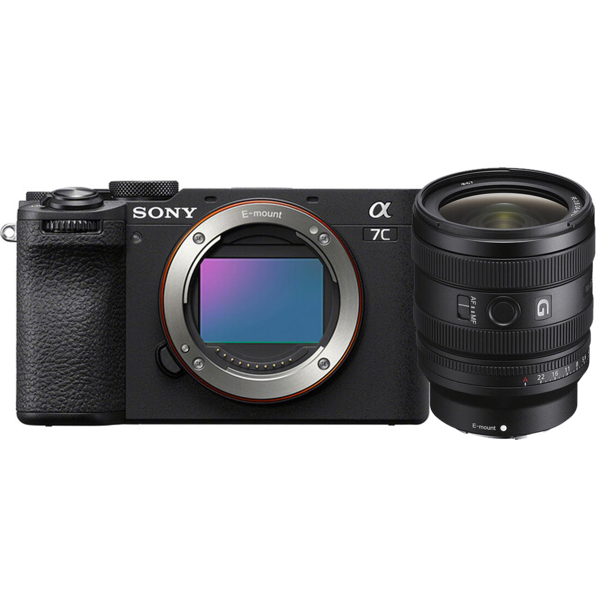 Sony a7C II Mirrorless Camera (Black) with Sony FE 24-50mm f2.8 G Lens.