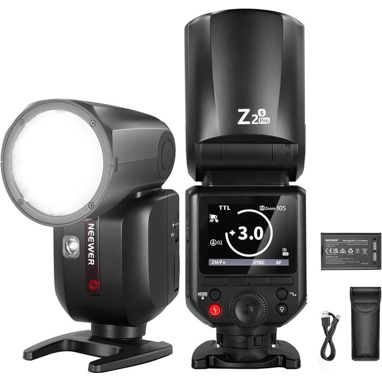Neewer Z2PRO-S 76Ws TTL Round Head Flash Speedlite For Sony