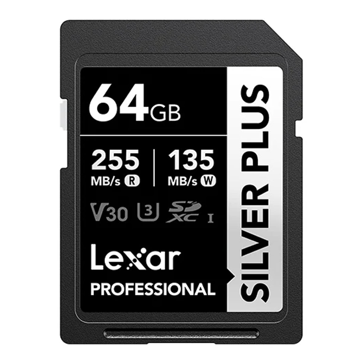Lexar 64GB Professional Silver Plus SDXC UHS-I R: 255MB/s W: 135MB/s BND