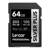 Lexar 64GB Professional SDXC SILVER PLUS UHS-I Memory Card 205MB/s BND