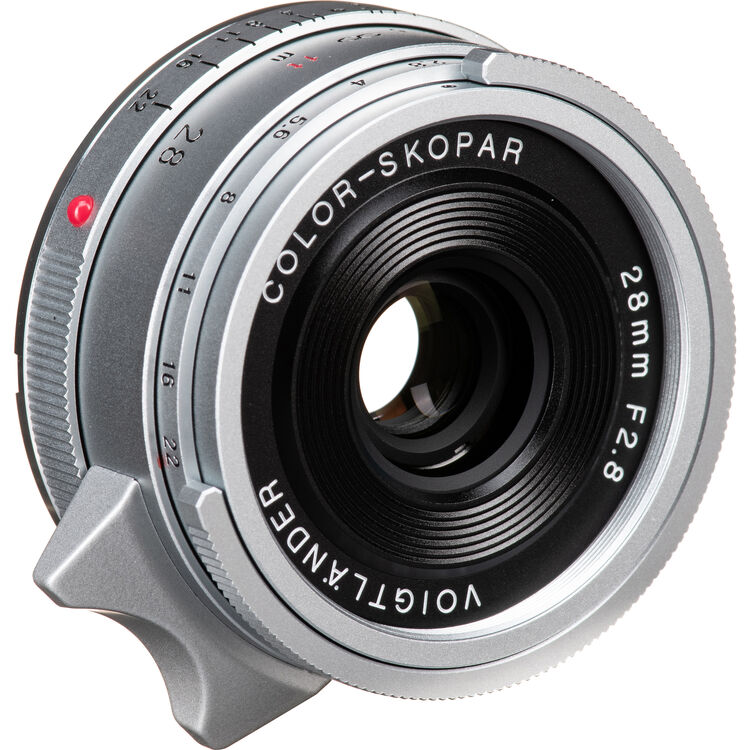 Voigtlander Lens 28mm f2.8 VM II Color Skopar for Leica M - Silver