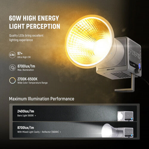 Neewer HS60C 60W Portable RGB LED Video Light