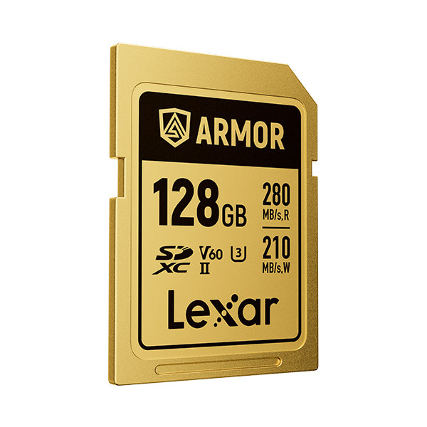 LEXAR ARMOR GOLD SDXC UHS-II 128GB W 210MB/s R 280MB/s LSDAMGL128G-RNNNG