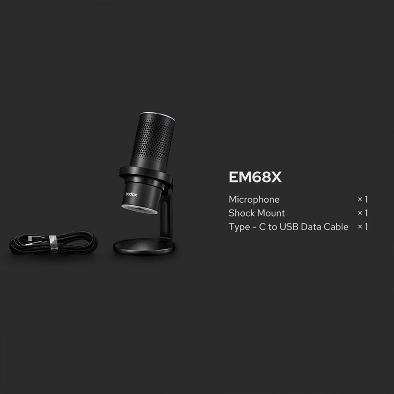 Godox EM68X RGB USB Microphone  (with APP control)