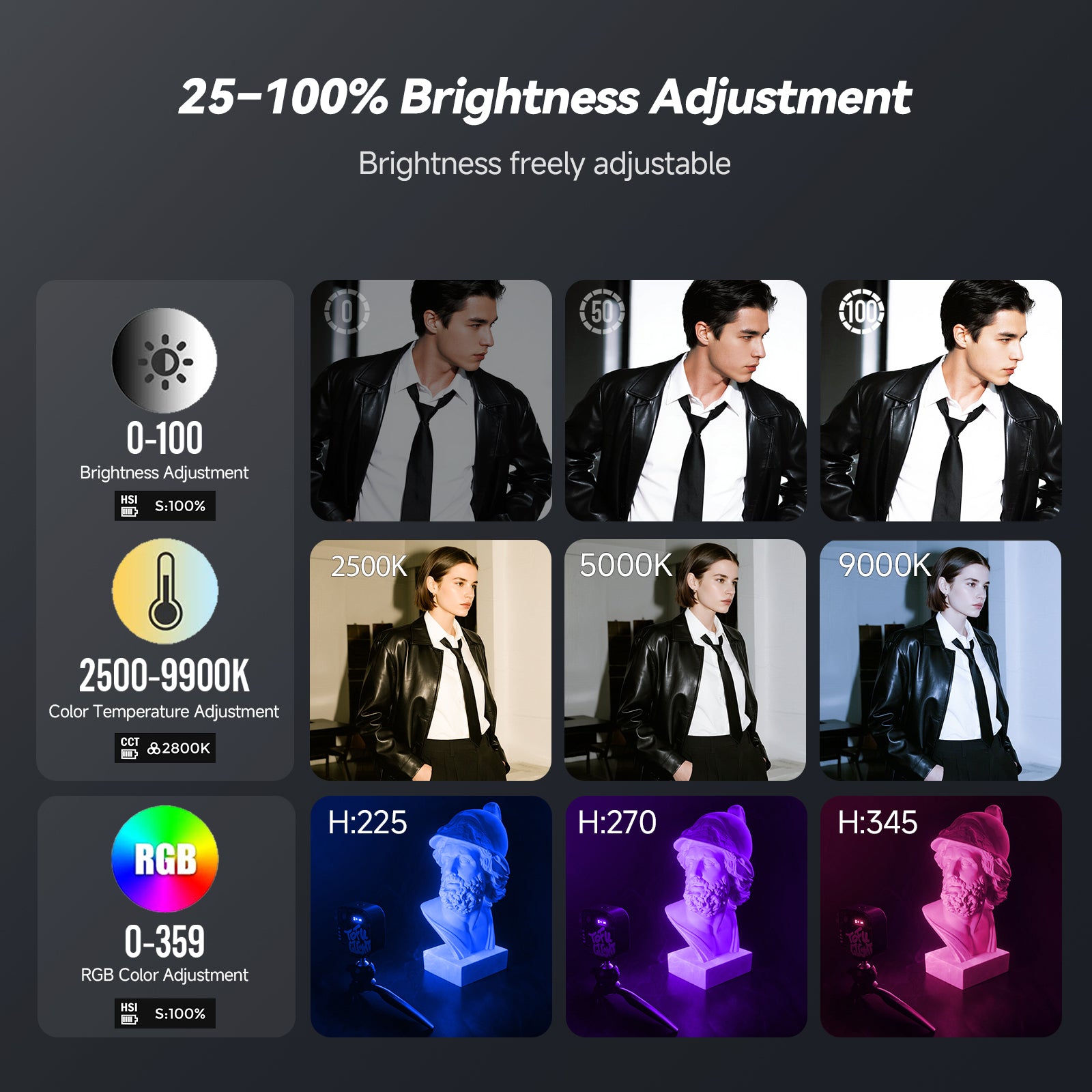 Photoolex Black Tofu 6W RGB Pocket Light