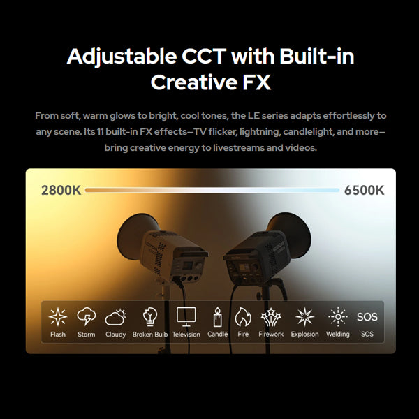 Godox Litemons LE200Bi Bi-Color LED Monolight (Black)