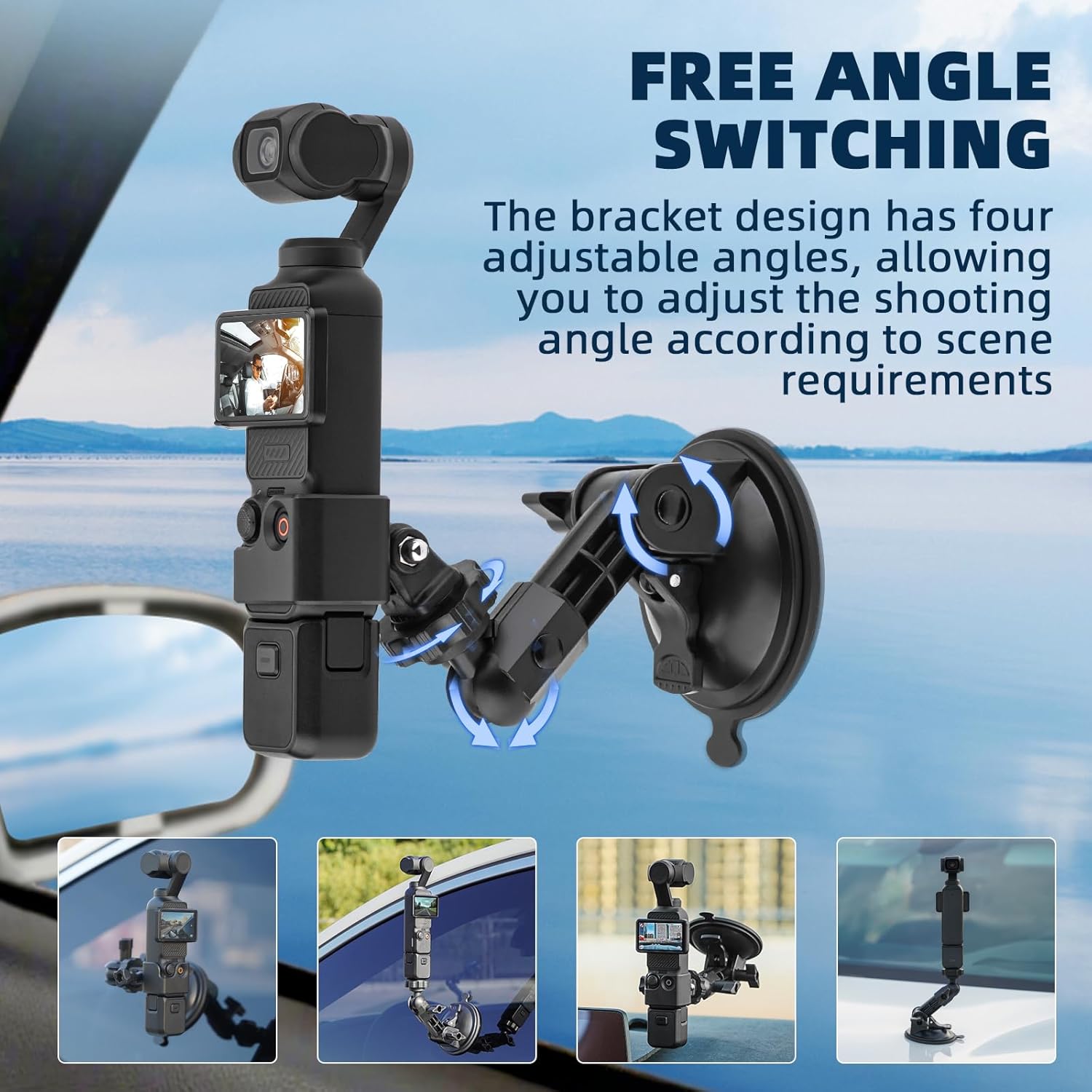 BRDRC OSMO POCKET 3 Car Suction Cup Mount ZZ10131