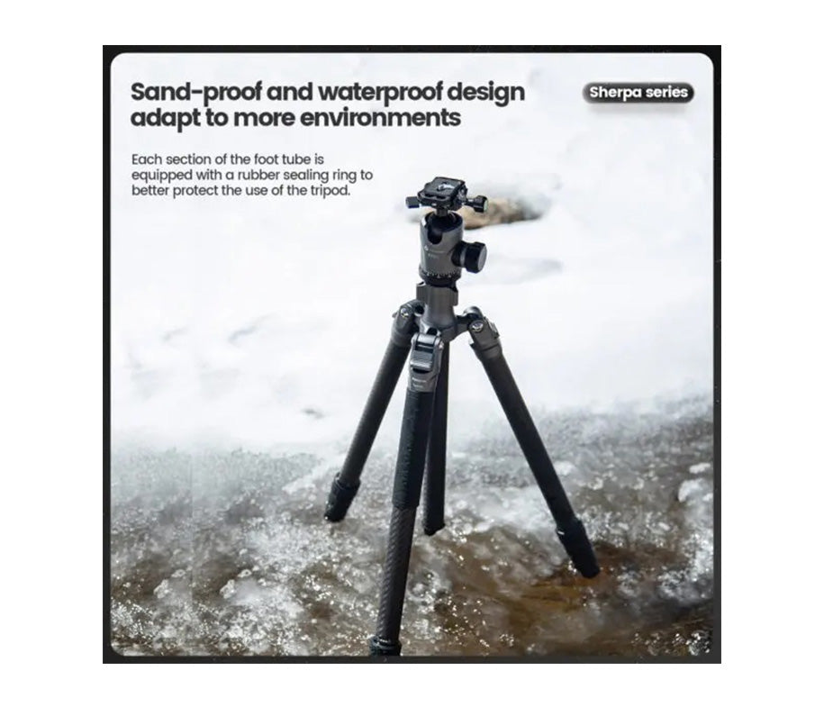 Fotopro Sherpa Plus Carbon Fiber Tripod + 52Q Ballhead Grey