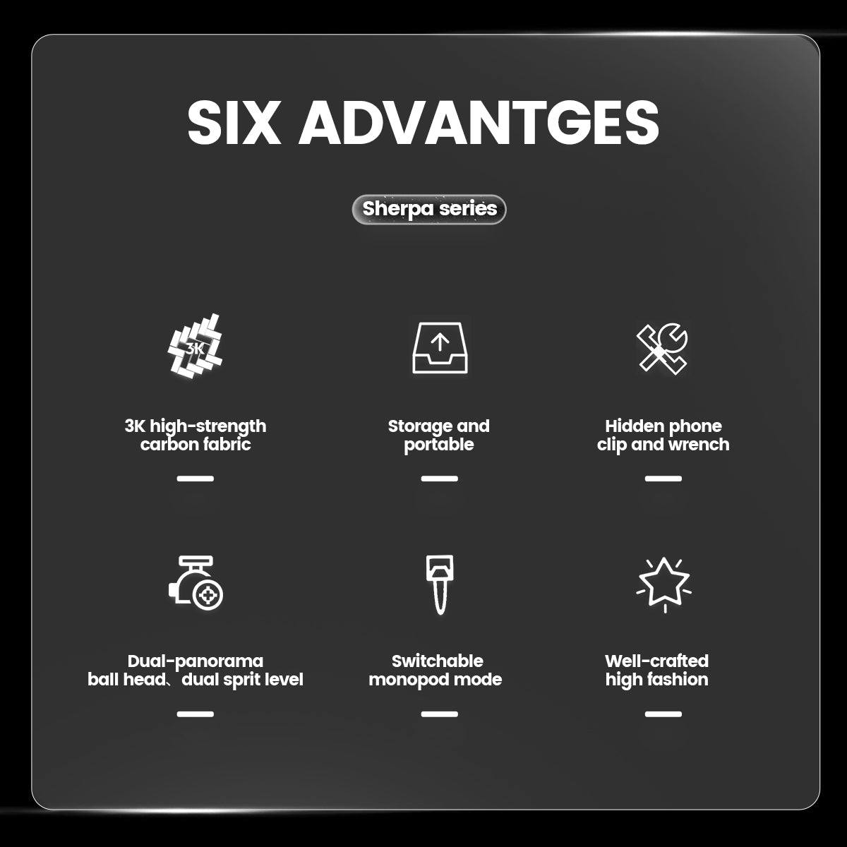 Fotopro Sherpa Carbon Fiber Tripod + 42Q Ballhead Grey