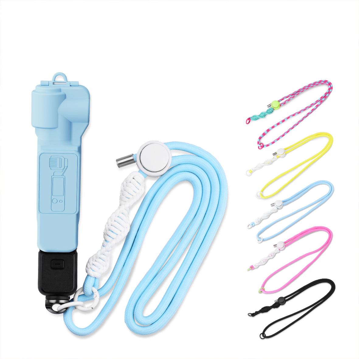 BRDRC POCKET 3 Adjustable Lanyard (Light Blue Rope White Knot) PO3014_4