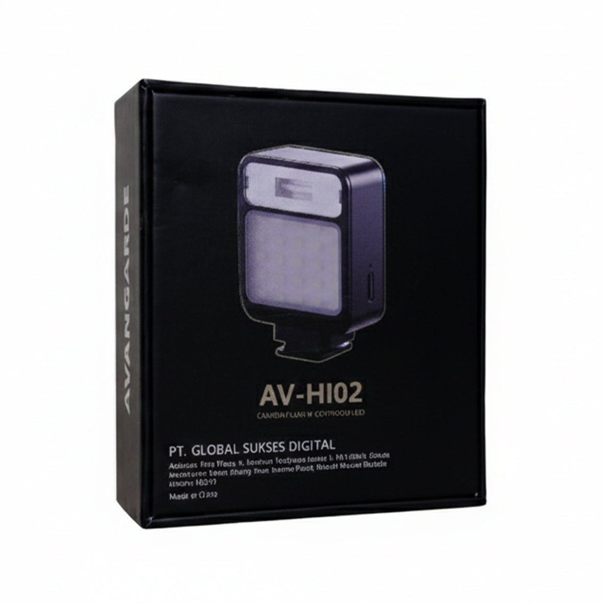 Avangarde AV-HI02 Camera flash and continuous LED Compatible for [Sony, Canon, Nikon, Fuji, OM System, Lumix, Ricoh cameras] - Black