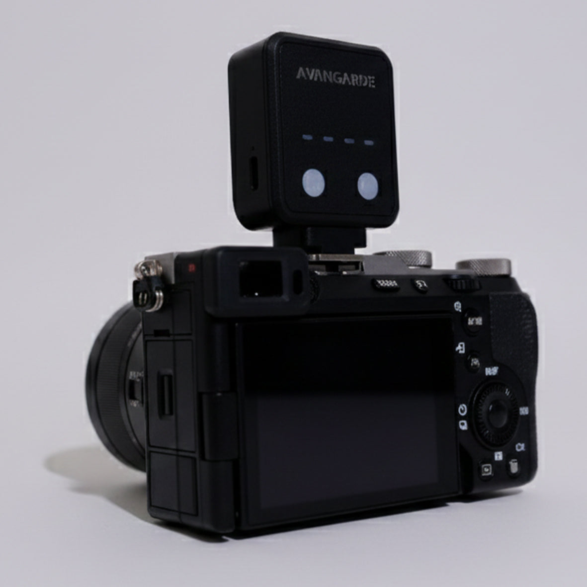 Avangarde AV-HI02 Camera flash and continuous LED Compatible for [Sony, Canon, Nikon, Fuji, OM System, Lumix, Ricoh cameras] - Black