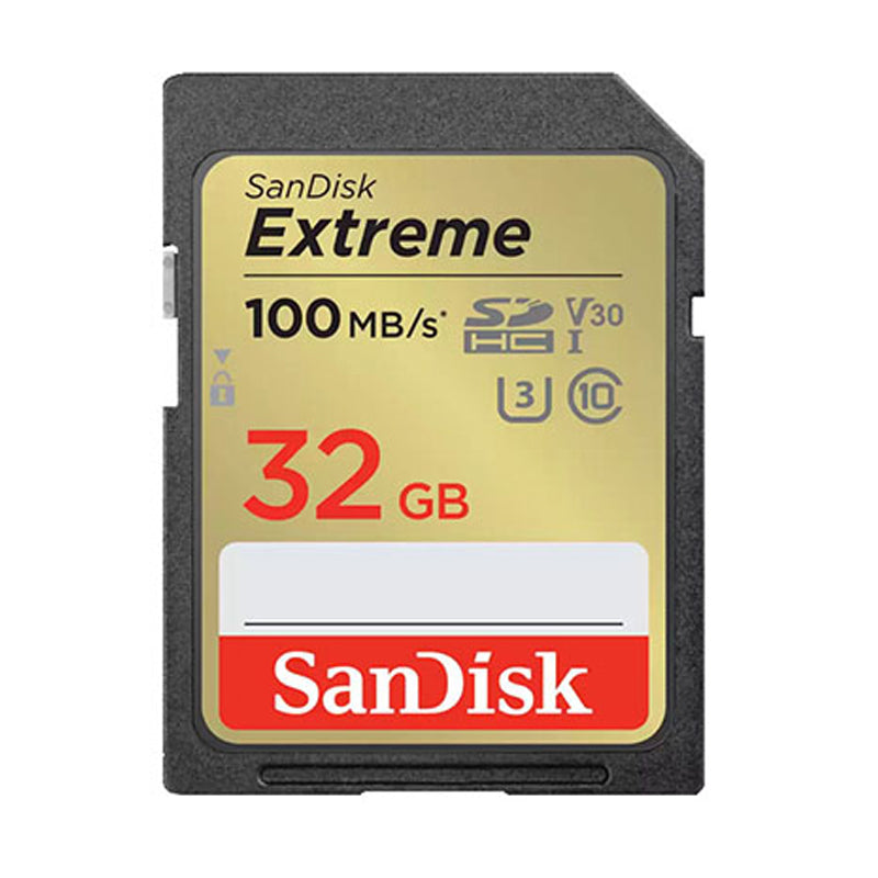 Sandisk Extreme SDHC UHS-I Card 32GB 100MB/s U3 V30 4K UHD BND