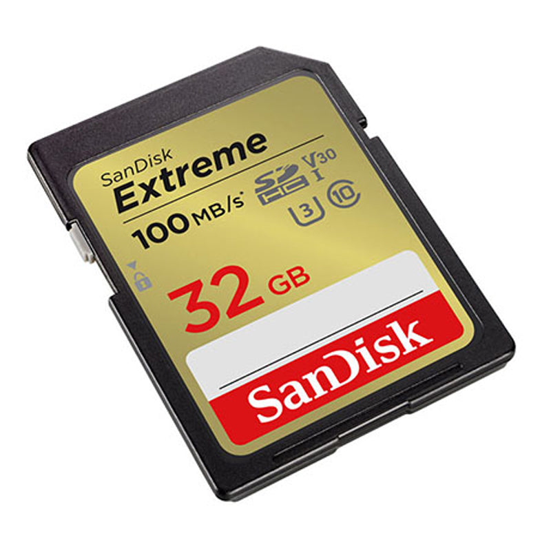 Sandisk Extreme SDHC UHS-I Card 32GB 100MB/s U3 V30 4K UHD BND
