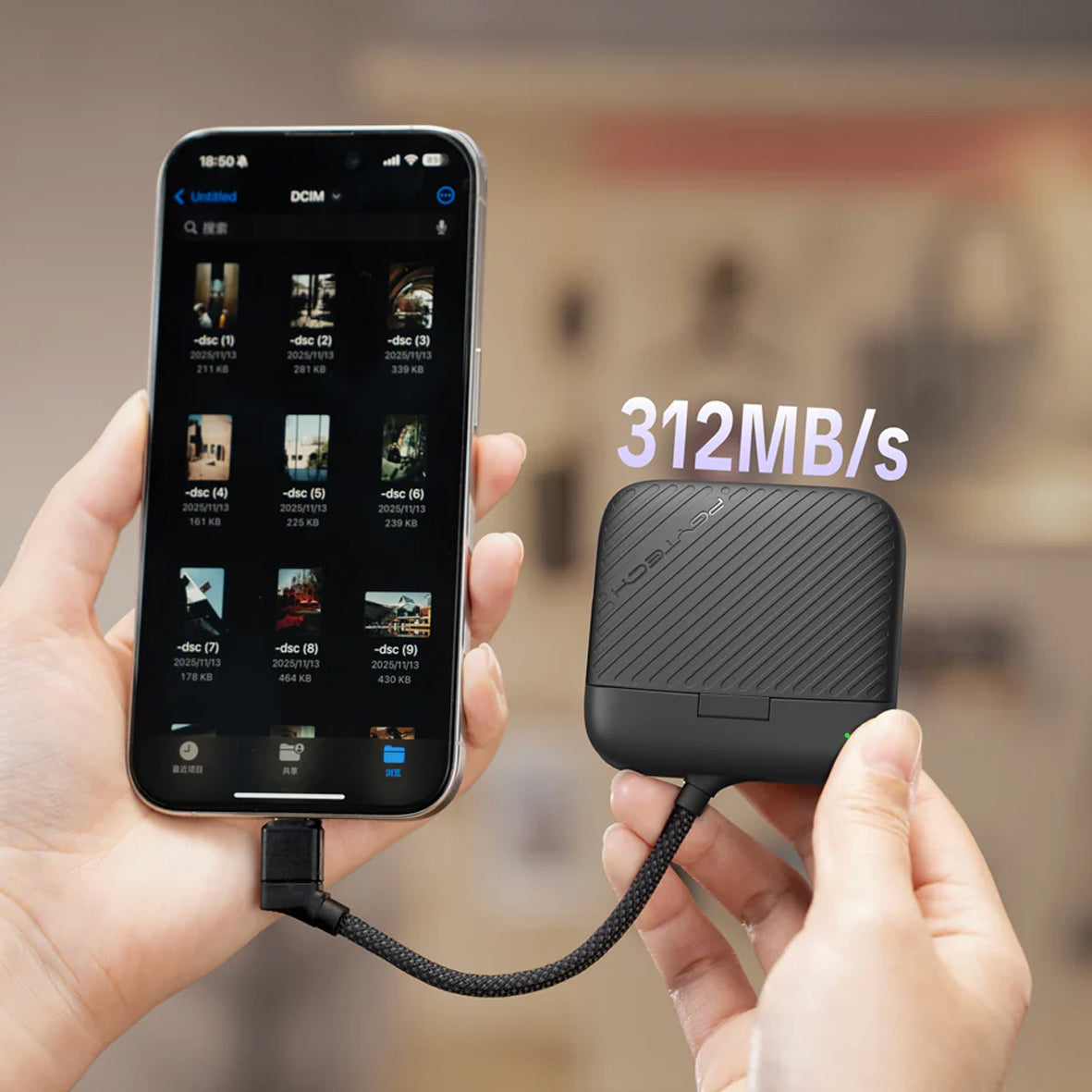 PGYTECH CreateMate High-Speed Mini Card Reader Case (Classic Black) P-GM-393