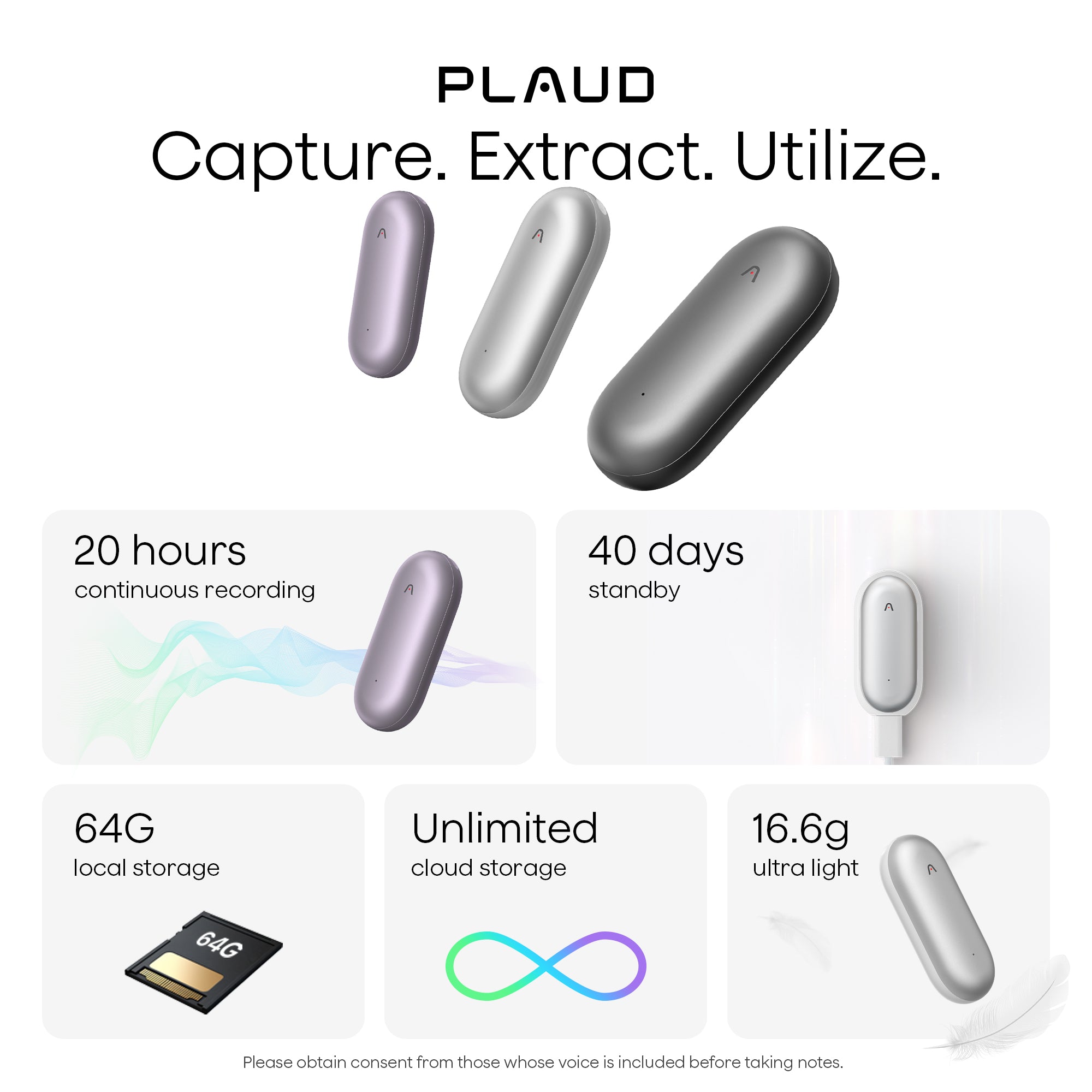 PLAUD NotePin Limited Edition Sunset Purple