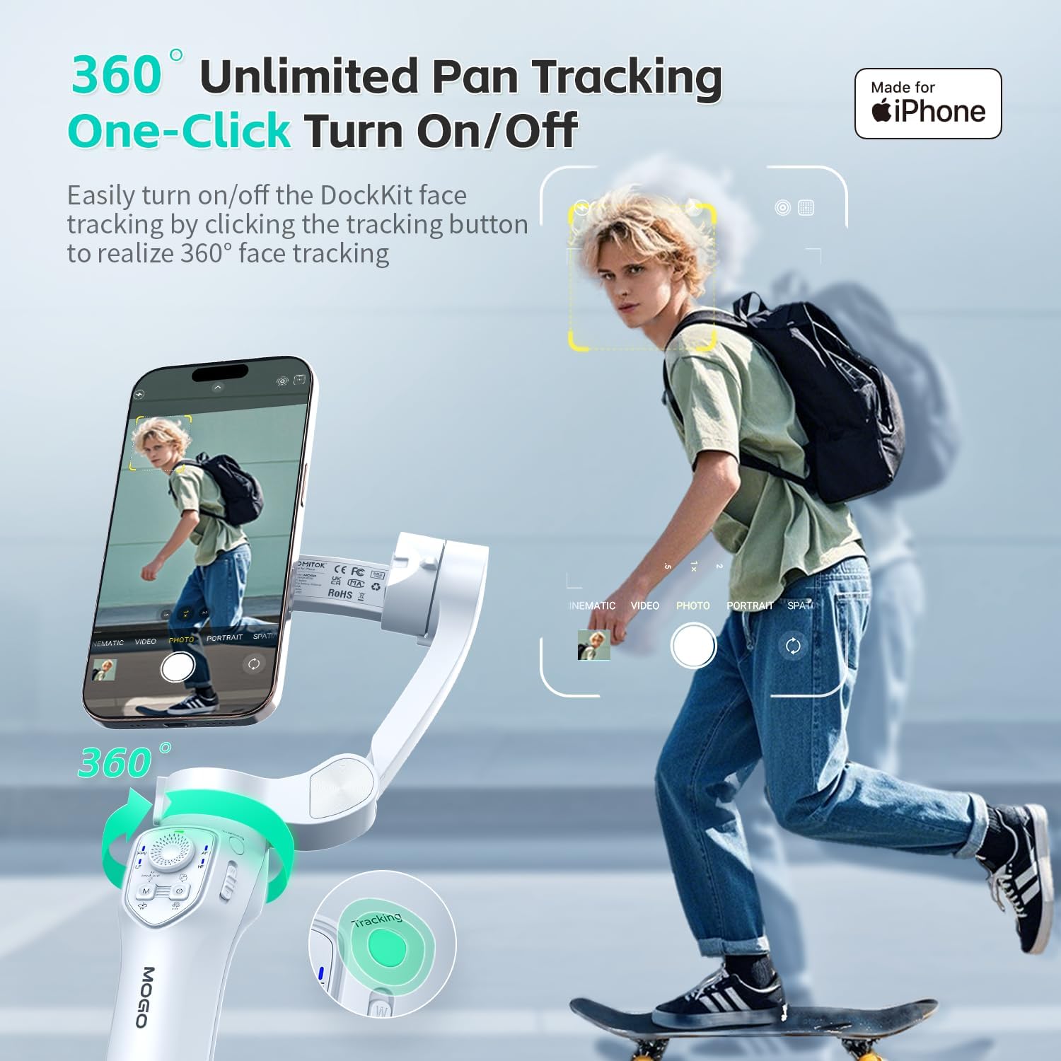 COMITOK MOGO Gimbal for iPhone GREY