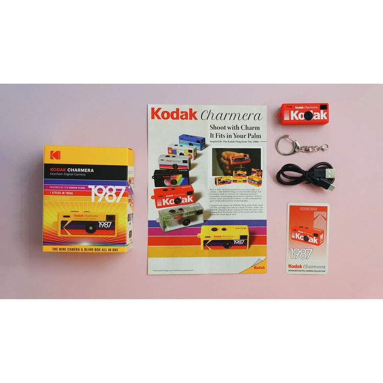 Kodak Charmera Key Chain Digital Camera (Random Style Blind Box) with Sandisk Ultra MicroSD 32GB