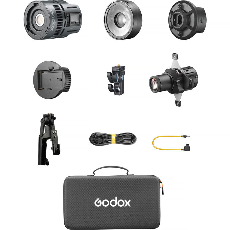Godox RS60R 1K Compact RGB LED Monolight with Projection Attachment Kit (Kit-1)