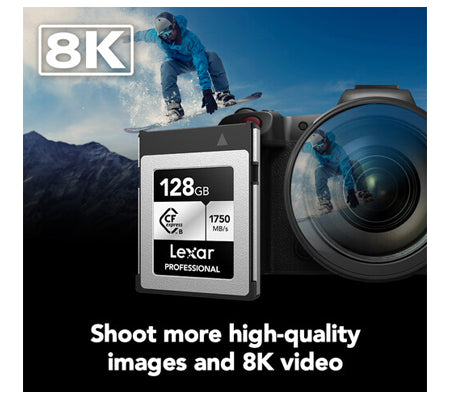 Lexar 128GB Professional CFexpress Type-B Silver Memory Card