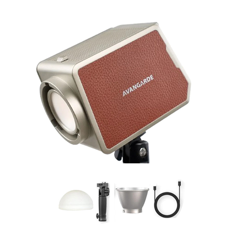 Avangarde AV-PL100 RGB Portable LED Light Kit I (Light Head, Reflector, Type C Charging Cable, Handle Grip, and Silicon Diffuser)