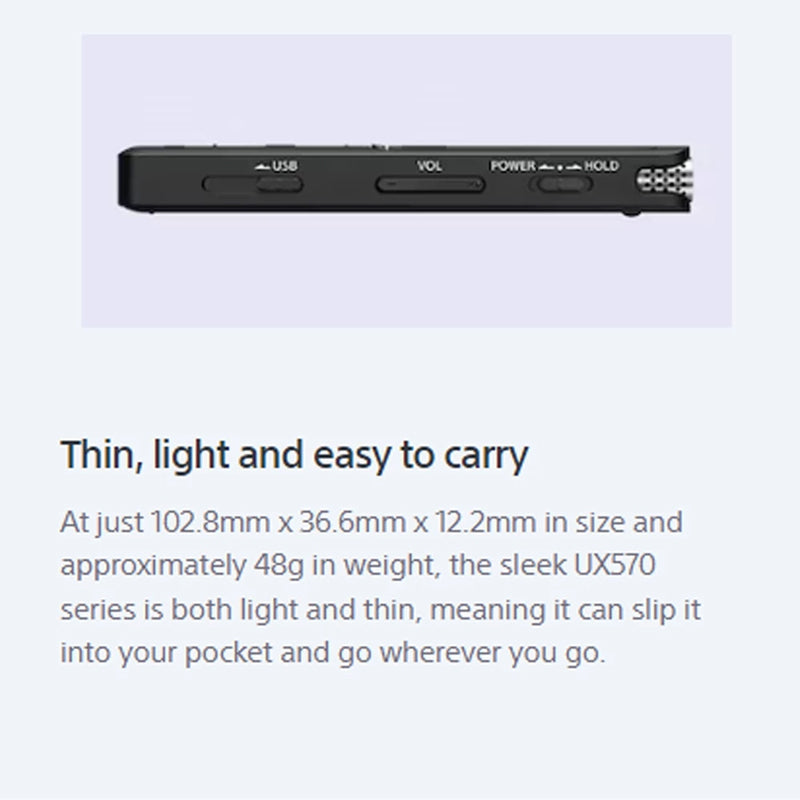 Sony UX570 Digital Voice Recorder UX Series