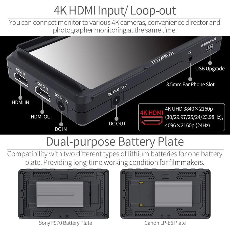 FeelWorld F5 4K Camera Monitor