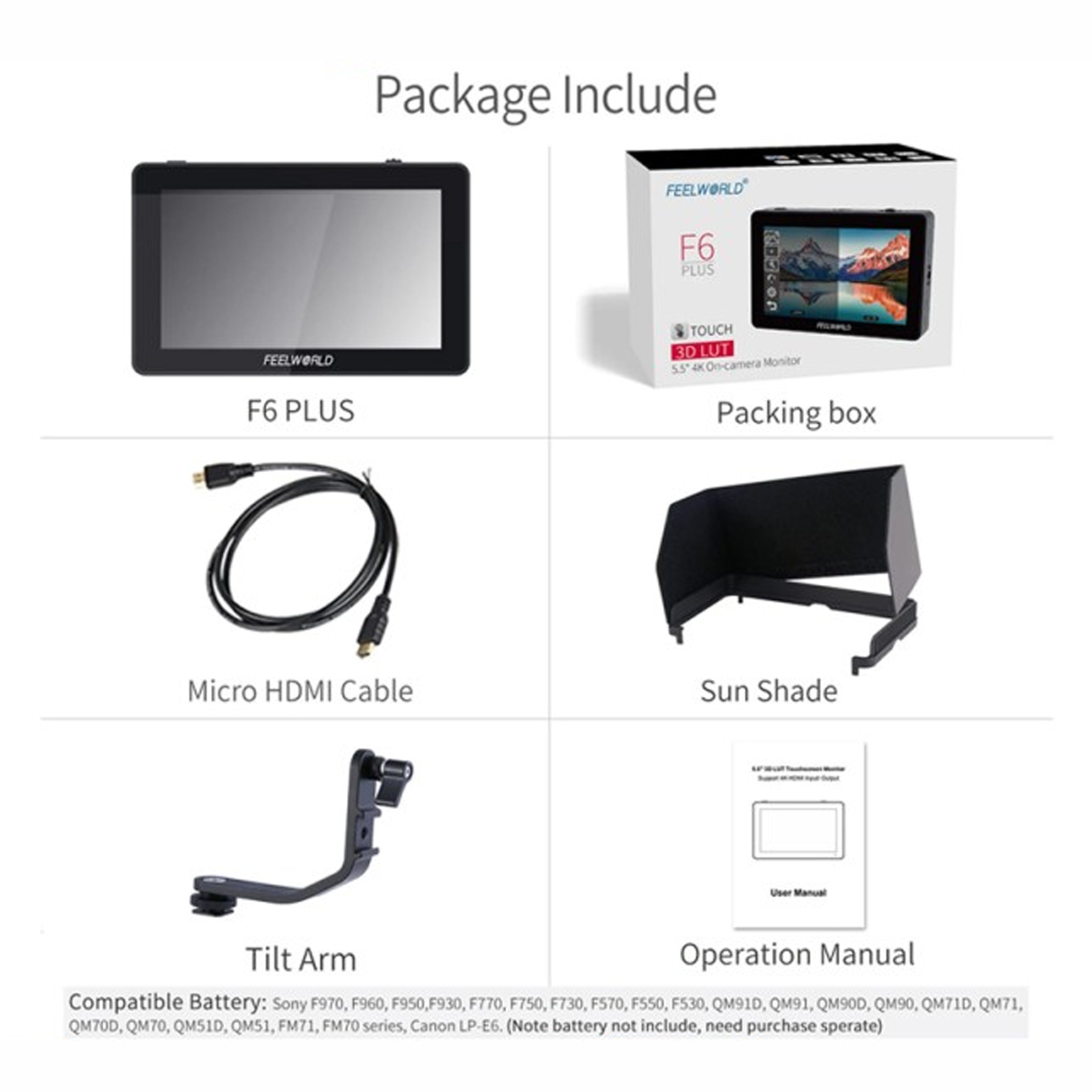 FeelWorld F6 Plus 5.5 Inch 4K HDMI Monitor