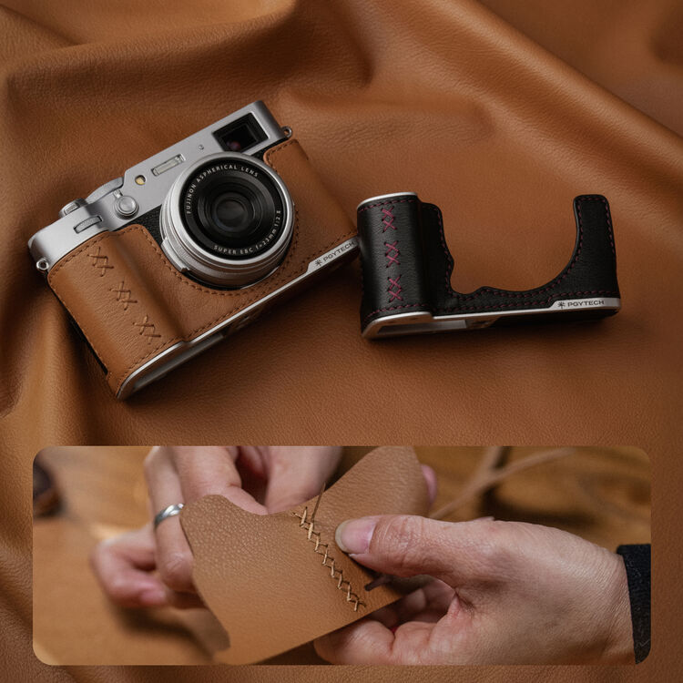 PGYTECH Leather Camera Case for FUJIFILM X-T5 Midnight Black P-CB-552