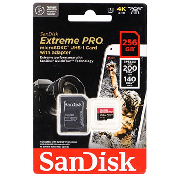 SanDisk microSDXC Extreme Pro UHS-I 256GB R200MB/s W140MB/s
