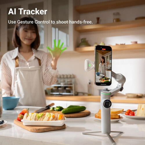 Insta360 Flow 2 Pro Smartphone Gimbal Stabilizer AI Tracker Bundle