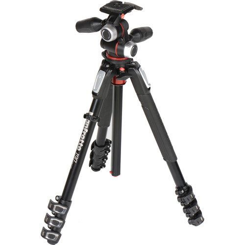 Manfrotto MK190XPRO4-3WCN 190 Aluminium 4-Section Tripod with 3 Way head