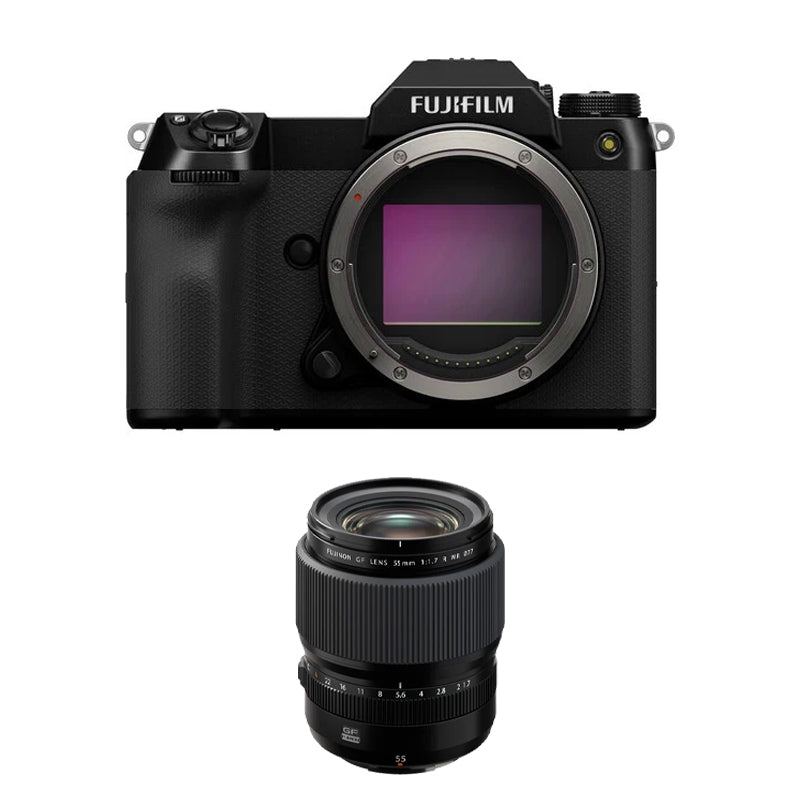 Fujifilm GFX 100S II Medium Format Mirrorless Camera with Fujifilm GF 55mm f1.7R WR Lens