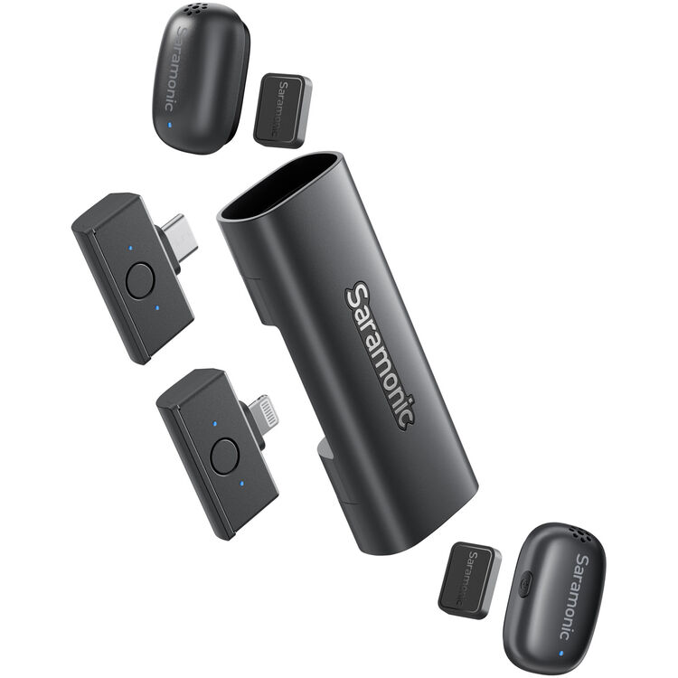 Saramonic AIR-SE-02 2-Person Ultra-Mini Wireless Microphone System with USB-C & Lightning Receivers