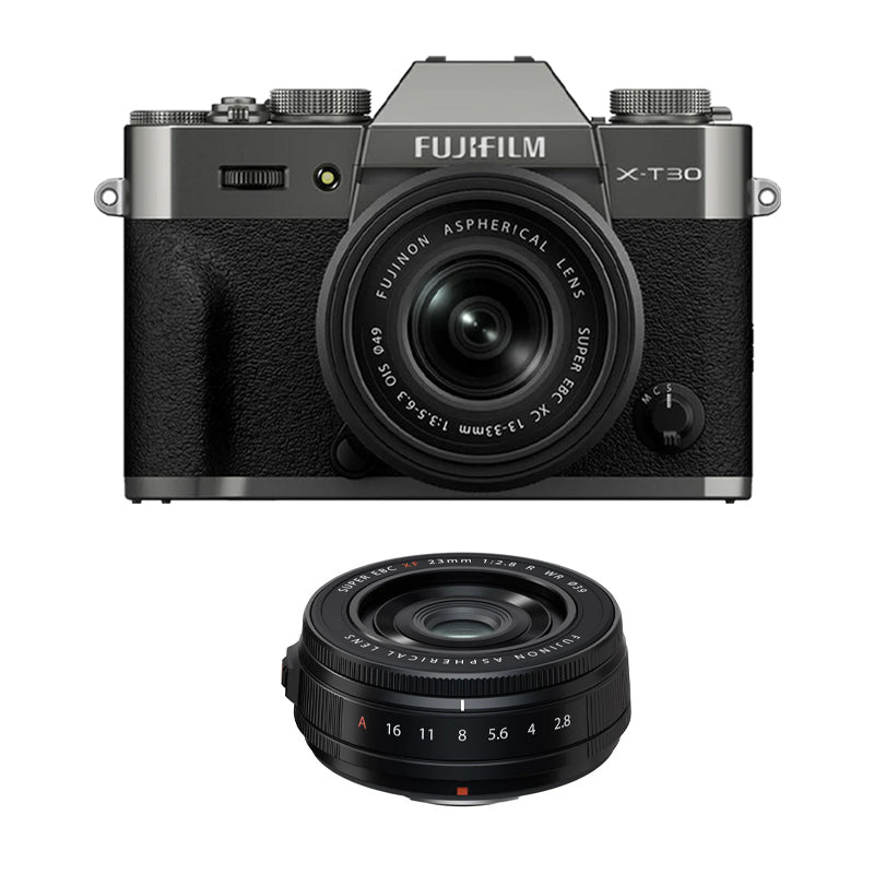 Fujifilm X-T30 III Mirrorless Camera with 13-33mm f/3.5-6.3 Lens with Fujifilm XF 23mm f/2.8 R WR Lens