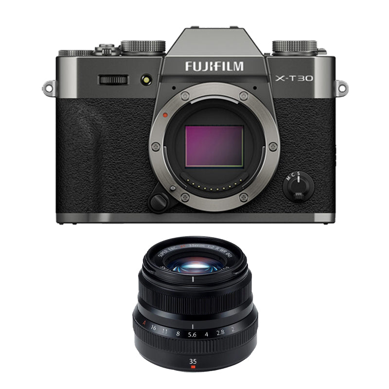Fujifilm X-T30 III Mirrorless Camera with Fujifilm XF 35mm f2 R WR Lens (Black)
