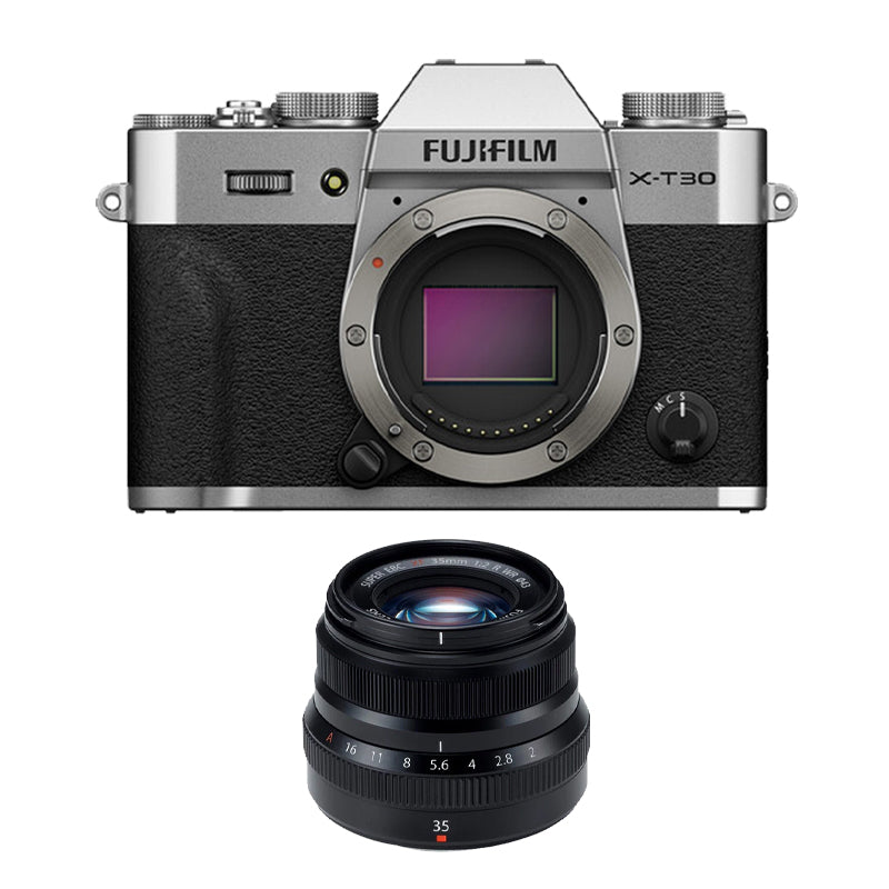 Fujifilm X-T30 III Mirrorless Camera with Fujifilm XF 35mm f2 R WR Lens (Black)