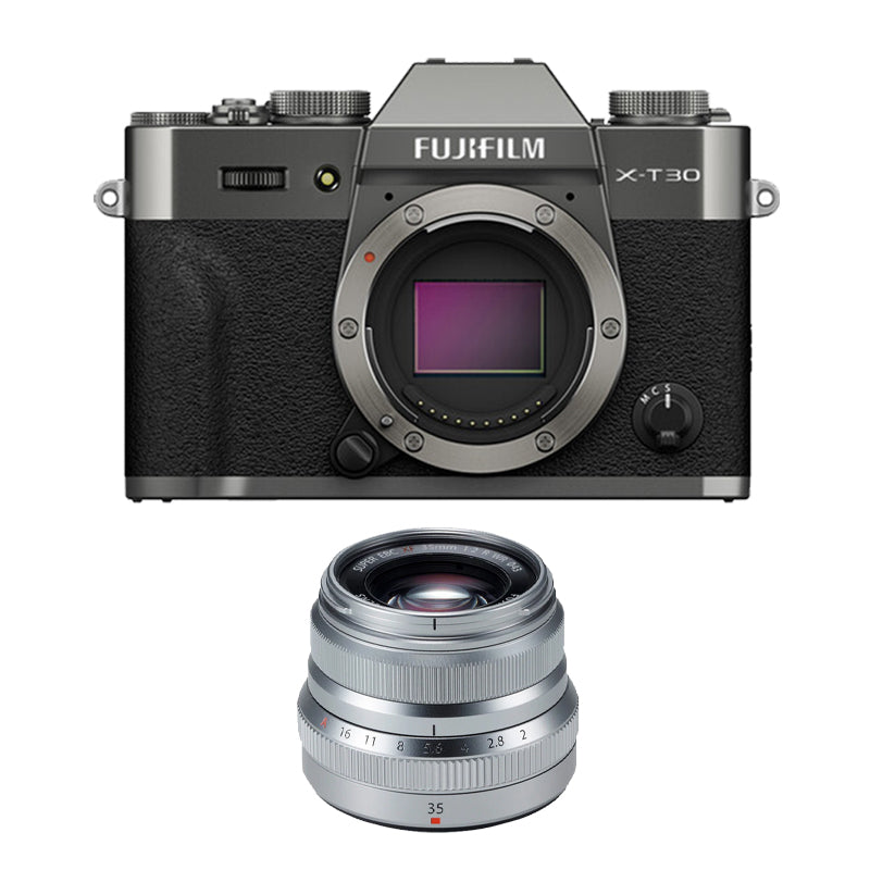 Fujifilm X-T30 III Mirrorless Camera with Fujifilm XF 35mm f2 R WR Lens (Silver)