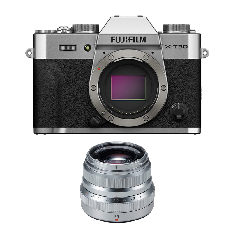 Fujifilm X-T30 III Mirrorless Camera with Fujifilm XF 35mm f2 R WR Lens (Silver)