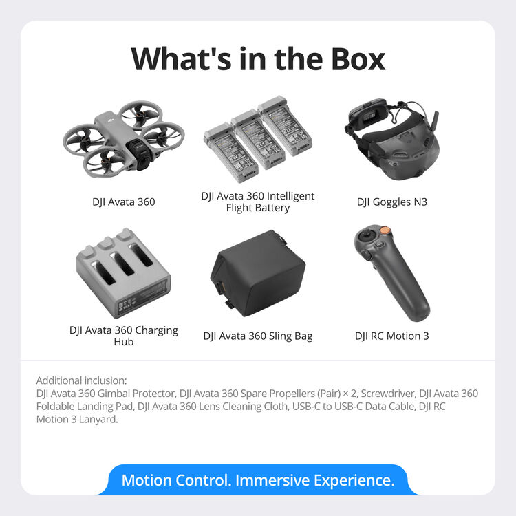 DJI Avata 360 Motion Fly More Combo Goggles N3