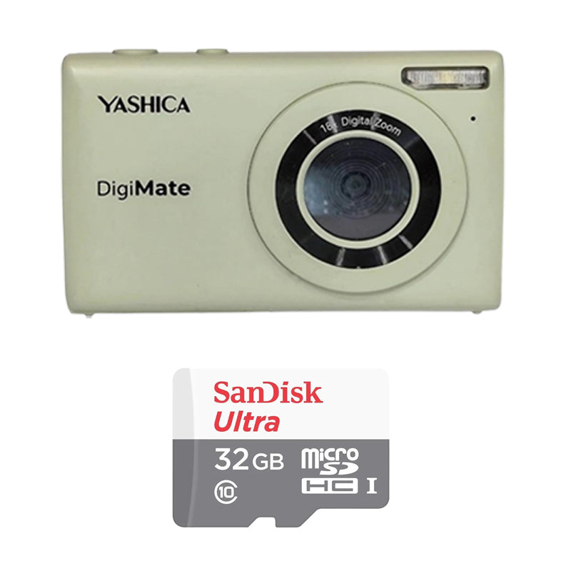 YASHICA DigiMate with Sandisk Ultra Micro SD 32GB 100Mb/s MicroSDHC UHS-I
