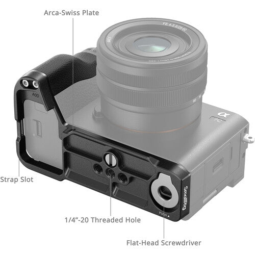 SmallRig L-Shape Mount Plate with Silicone Handle for Sony Alpha 7C II / Alpha 7CR 4797