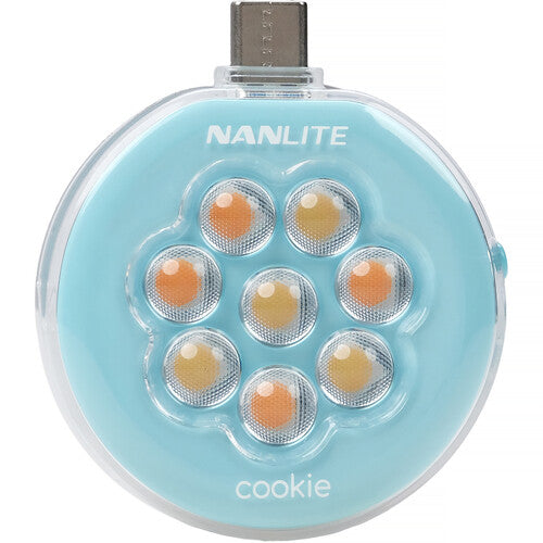Nanlite cookie USB-C Mini Round LED (Cyan Blue)