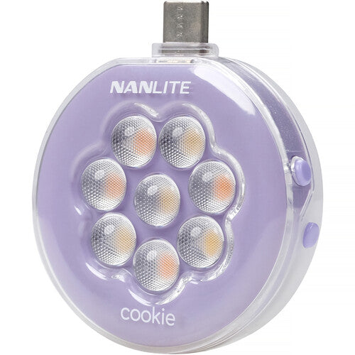 Nanlite cookie USB-C Mini Round LED (Lavender)