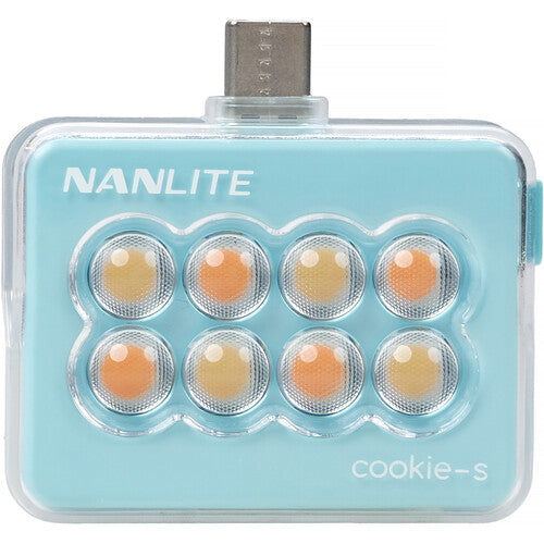 Nanlite Cookie-S USB-C Mini Square LED (Cyan Blue)