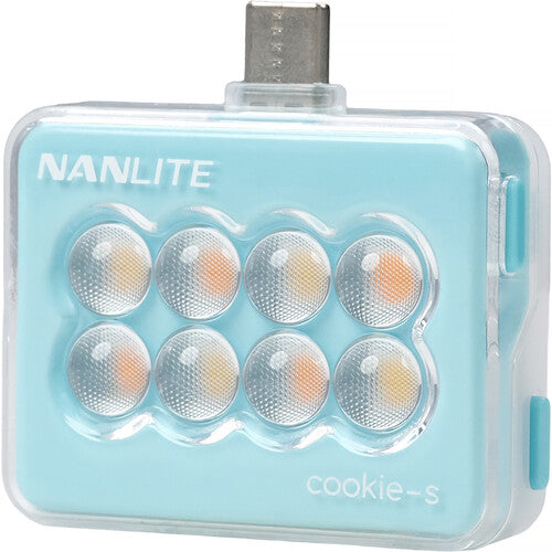 Nanlite Cookie-S USB-C Mini Square LED (Cyan Blue)